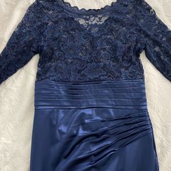 Royal Blue Formal Dress With Ruching