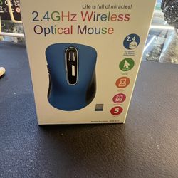 Memzuoix 2.4ghz Wireless Optical Mouse - Blue (Missing USB Bluetooth