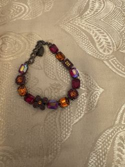 Red & Orange Skarovski Crystals bracelet