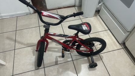 16" Rock It Boys Bike W/ Training Wheels Red Huffy Kids Bicycle 4-6 Years Old
