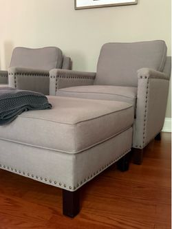 Pottery Barn Chairs & Ottoman