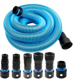 Shop Vacuum (Vac) Hose 16FT Dust Collection Hose Kit with 6 Fittings for Home and Shop Vacuums