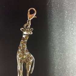 Giraffe Charm With Sparkles