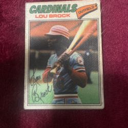 Cardinals Lou Brock Outfield 