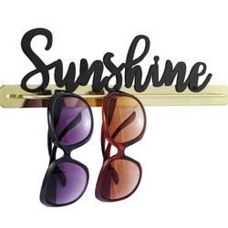 BRAND NEW IN BOX MyGift Wall Mounted Metal Sunglasses Holder Organizer Rack in Brass-Tone Finish, Retail and Home Eyewear Display Storage Hanger Rail 