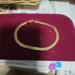 Herringbone 4mm 18k Gold Filled Bracelet