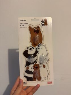 We Bare Bears adhesive hooks for keys