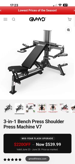 GWMD chest and shoulder press machine