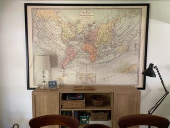 IKEA Bjorksta with frame Large Vintage World Map Wall Art