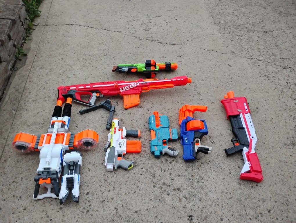 Nerf Guns All Working 60$ Check Description
