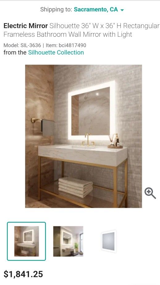 Led Bathroom Mirror Anti Fog 36x36