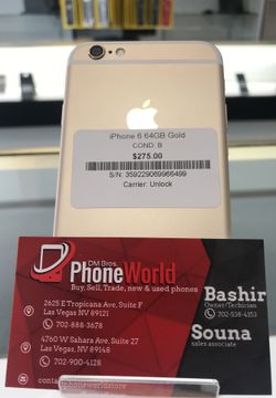 iPhone 6 64GB Gold Unlock for all carriers