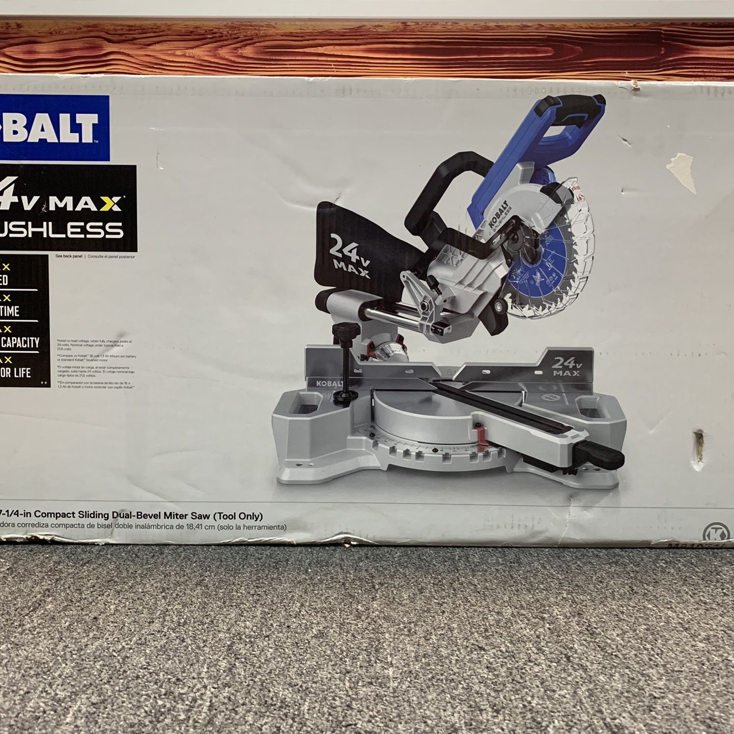 Kobalt 1051232 Cordless 7 1 4 Compact Sliding Dual Bevel Miter Saw TOOL ONLY for Sale in Chicago IL OfferUp