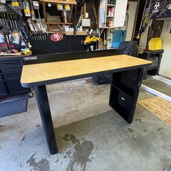 Craftsman Heavy Duty Work Bench In Great Condition!  5’ Wide X  2’ Deep X 40” High With Peg Holes And Screw Driver Holders Only $120!!!!!!!