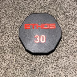 Ethos rubber 30 LB dumbbell 