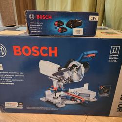 Bosch 7 1/4 Miter Saw With 2 Batteries And 1 Charger