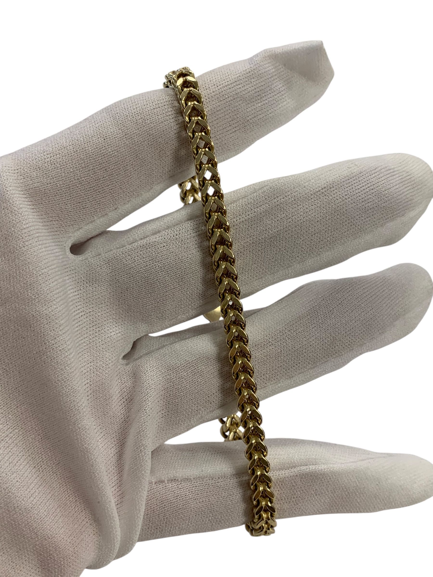 8.5" 4mm Gold Franco bracelet #33155
