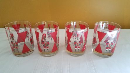 Vintage Shelton Design On the rocks DRINKING Glasses
