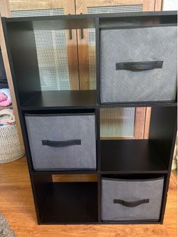 6-Cube Storage Organizer with 3 bins