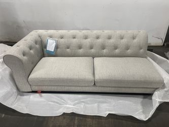 Abbyson cream grey loveseat right side arm rest brand new!