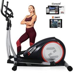 SNODE E20I Programmed Elliptical Exercise Machine Compatible with ZWIFT and Iconsole, Eliptical Machine with 16 Resistance Levels Magnetic System, 265