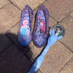 Frozen Shoes And Disney Frozen Wand 