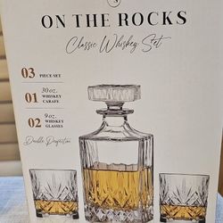 On the Rocks 3 Piece Classic Whiskey Set $30 Each/Both for $50