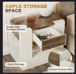 End table/Nightstand w/ Charging Station