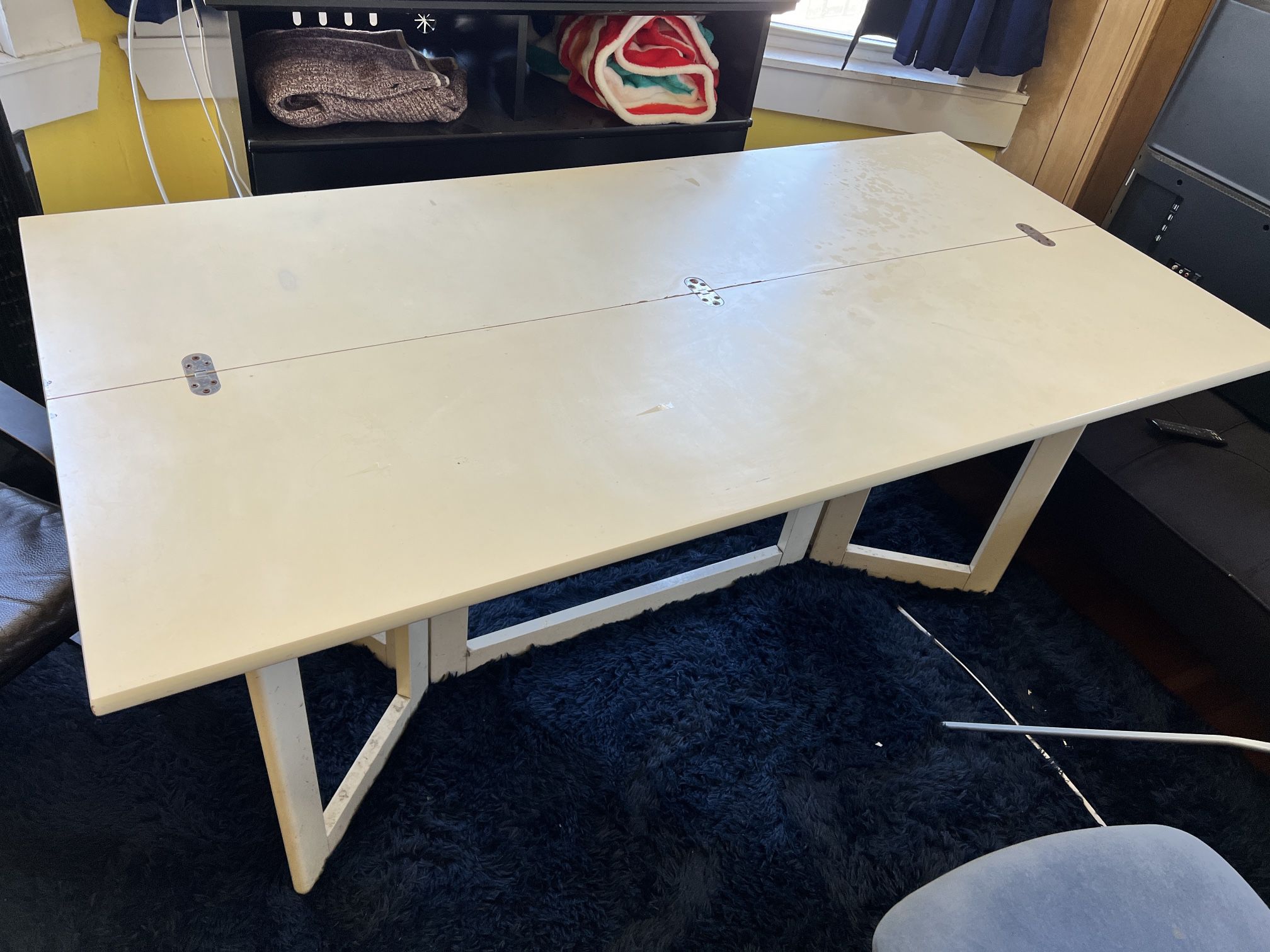 Folding Table With Drawers 