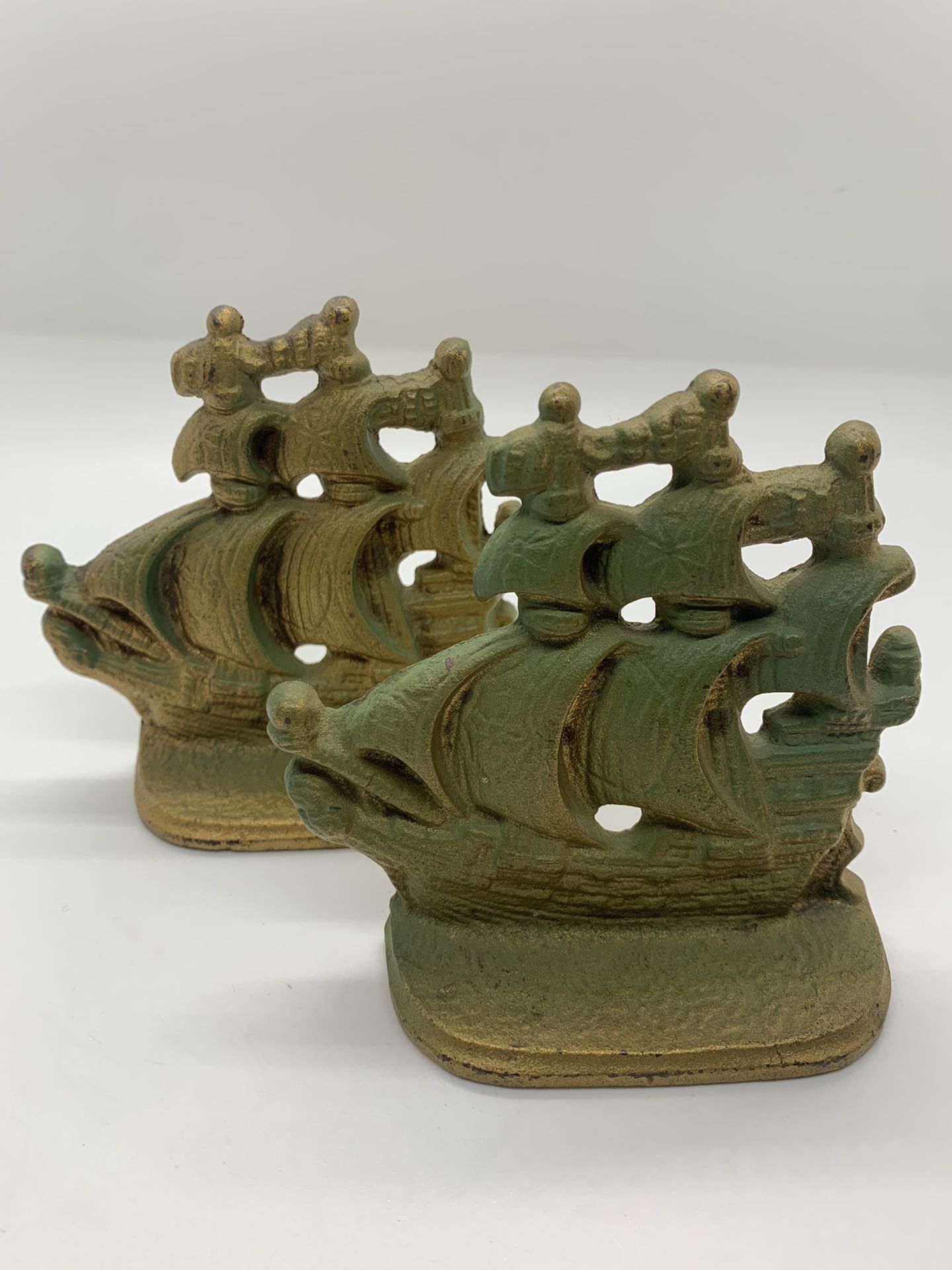 Vintage Nautical Brass Bookends 