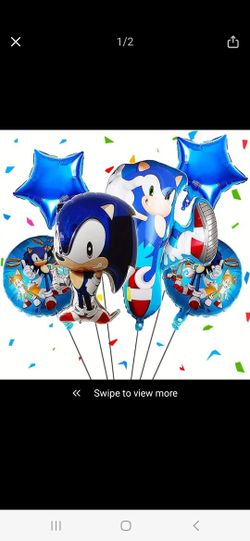 6 Sonic Balloons. Never Opened
