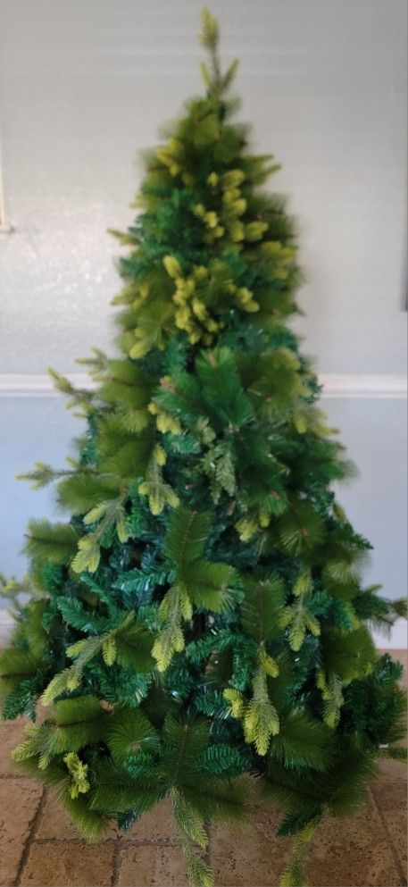 New In Box 6ft All Green 3 Different Style Branches Full Green Artificial Christmas Tree Super Fluffy Arbol De Navidad With Stand