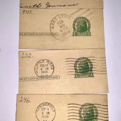 Vintage 1914 USA Postal Card Cut Off, Jefferson  4