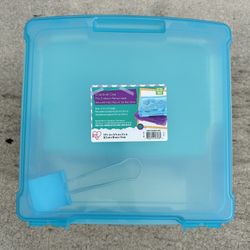 New Acid Free Scrap Book Case, For Scrapbook Supplies Turquoise Blue