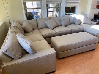 U-Shaped Large Beige Sectional
