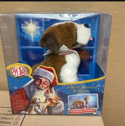 Elf on the Shelf... Pets Saint Bernard....