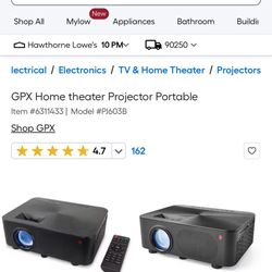 GPX projector 