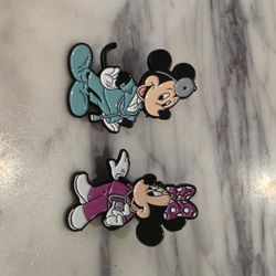 Doctor Mickey Mouse and Nurse Minnie Mouse Enamel Pins