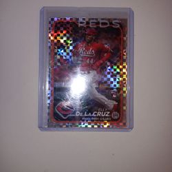 ELLY DE LA CRUZ TOPPS CHROME UPDATE SERIES X-FRACTOR VARIATION ROOKIE BASEBALL CARD