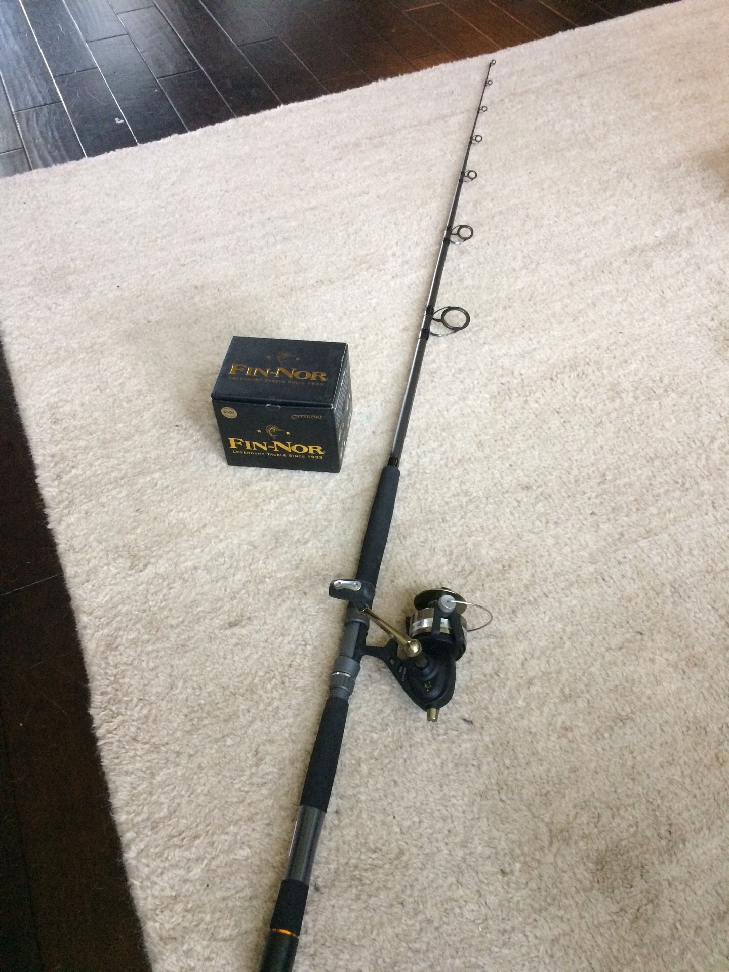 Fin-Nor 6500 offshore spinning reel and rod for Sale in Katy, TX - OfferUp