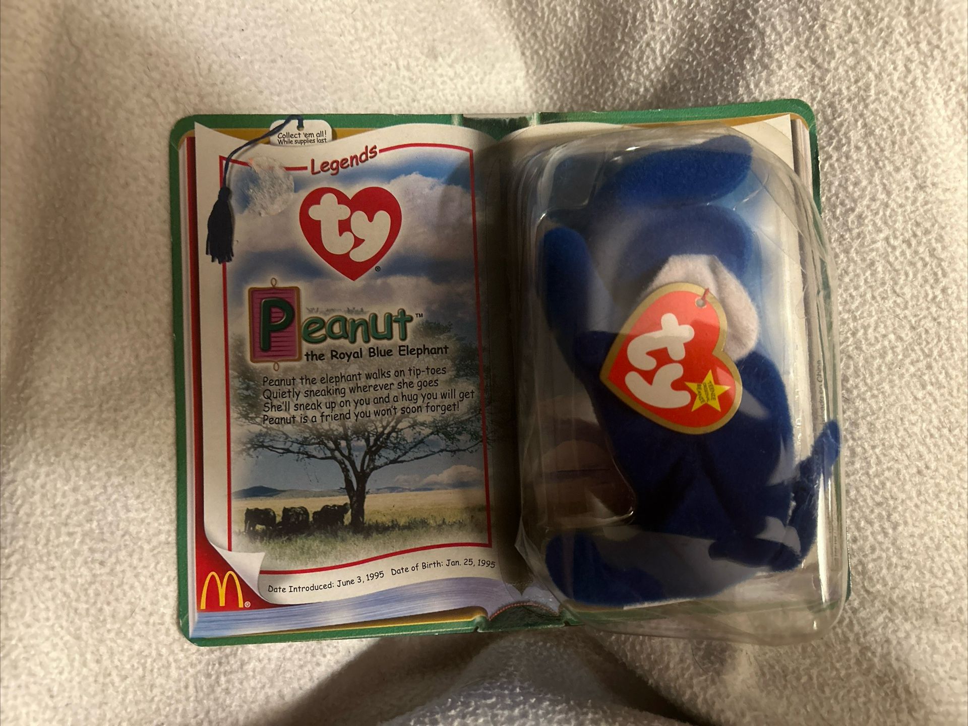 Ty Peanut the Royal Blue Elephant