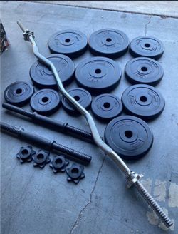 Dumbbells Weight And Curl  Bar