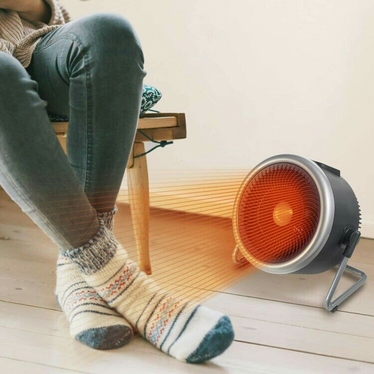 Portable in Vortex Heater with Air Circulation Fan and Wide