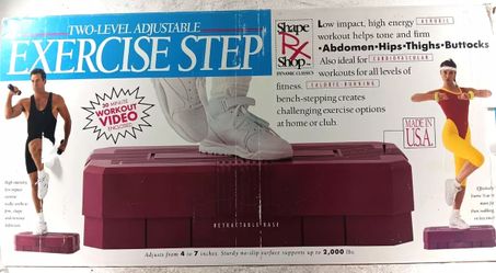 Vintage Aerobic Two-Level Adjustable Exercise Step Platform 