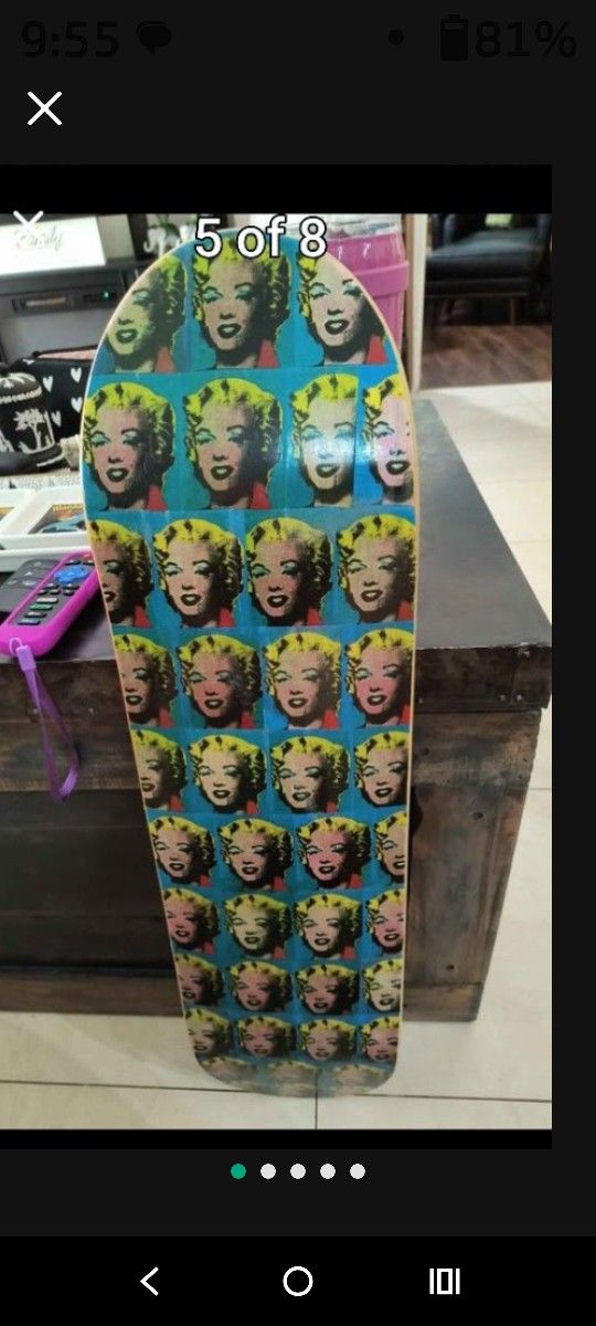 Warhol Marilyn Monroe Skateboard Deck