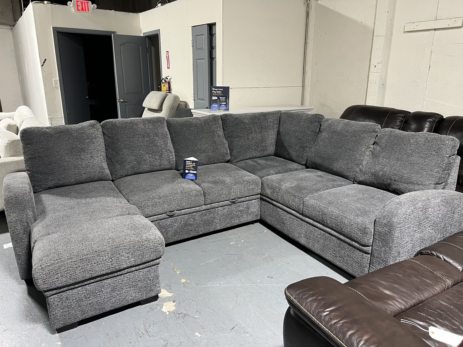 Reversible Chaise Sectional with Storage – $1,199