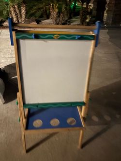 Easel - white board and chalk