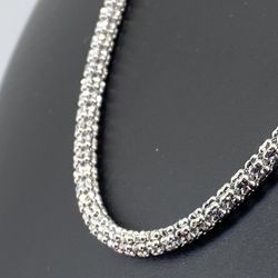 10k Gold Necklace 24” White Gold Ice Chain 3.5mm 22.2grams 144731 4 