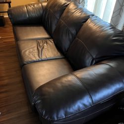 Queen Size Sleeper Faux leather Sofa