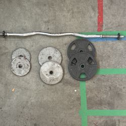 Barbell With Weights.